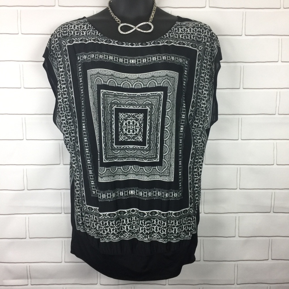 Women Bohemian Drop Shoulder Style Tunic Size 2X